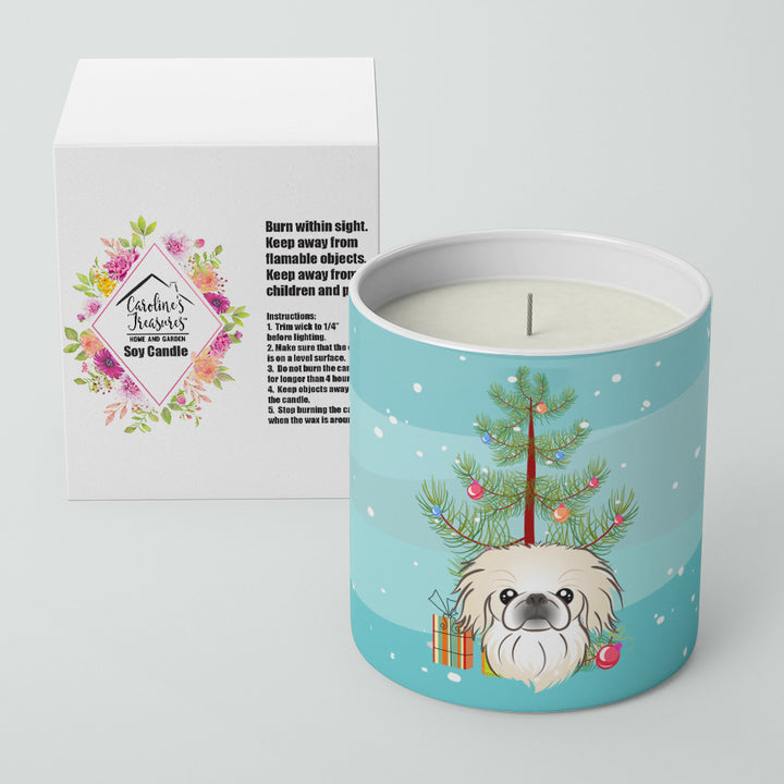 Christmas Tree and Pekingese 10 oz Decorative Soy Candle Image 2