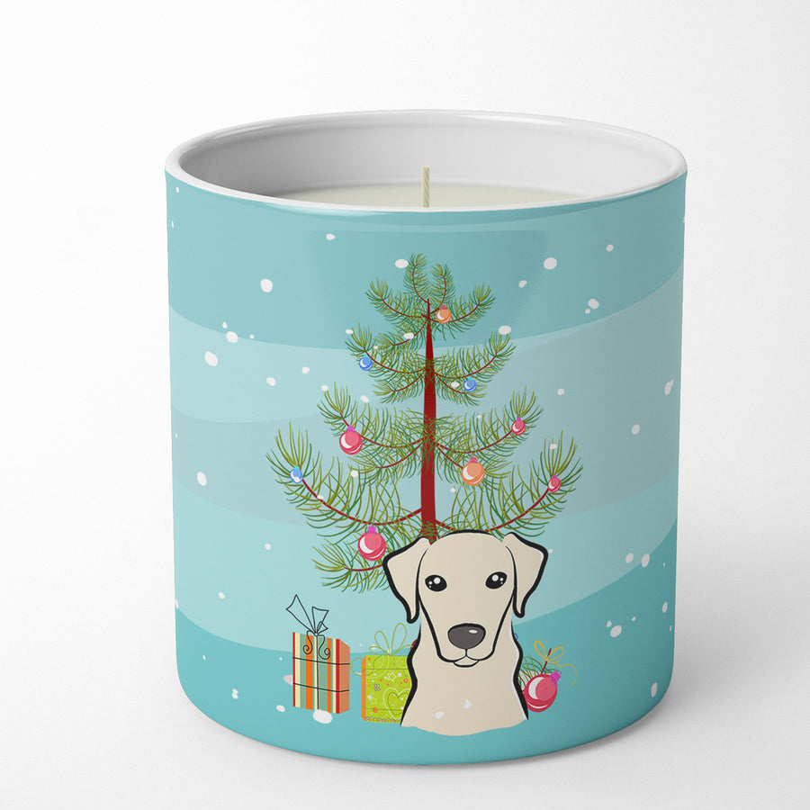 Christmas Tree and Yellow Labrador 10 oz Decorative Soy Candle Image 1