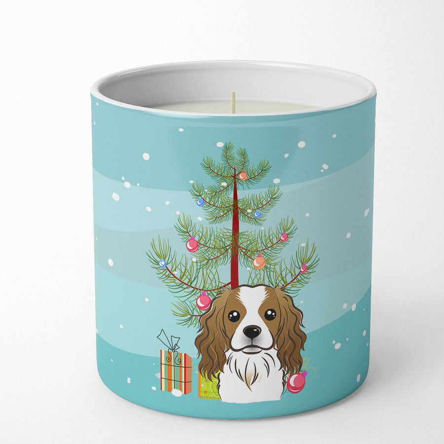 Christmas Tree and Cavalier Spaniel 10 oz Decorative Soy Candle Image 1