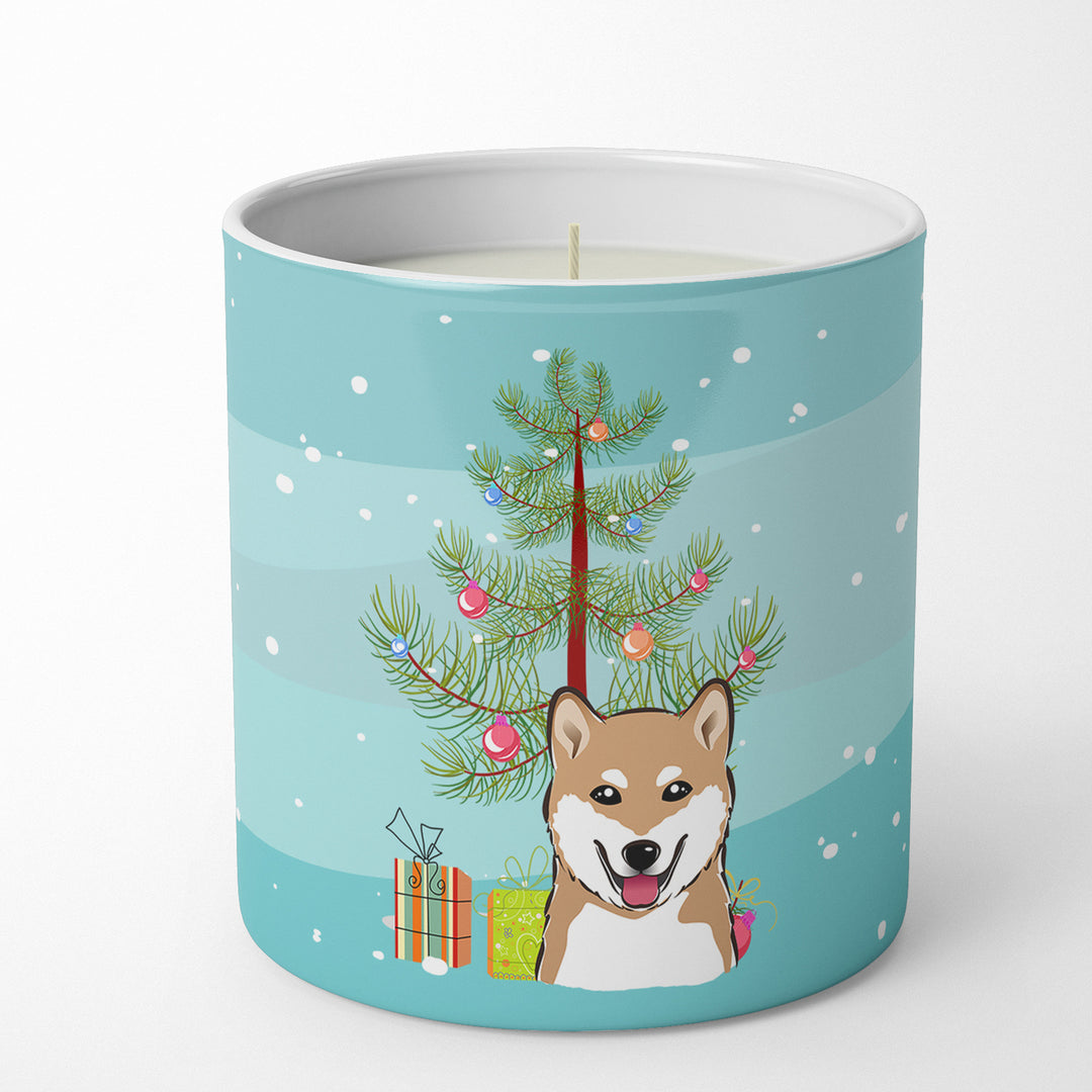 Christmas Tree and Shiba Inu 10 oz Decorative Soy Candle Image 4