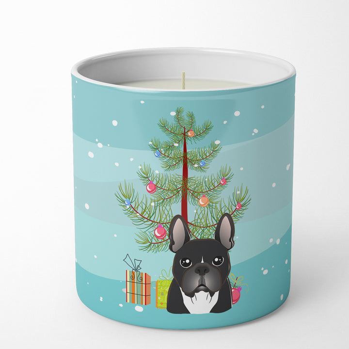 Christmas Tree and French Bulldog 10 oz Decorative Soy Candle Image 1