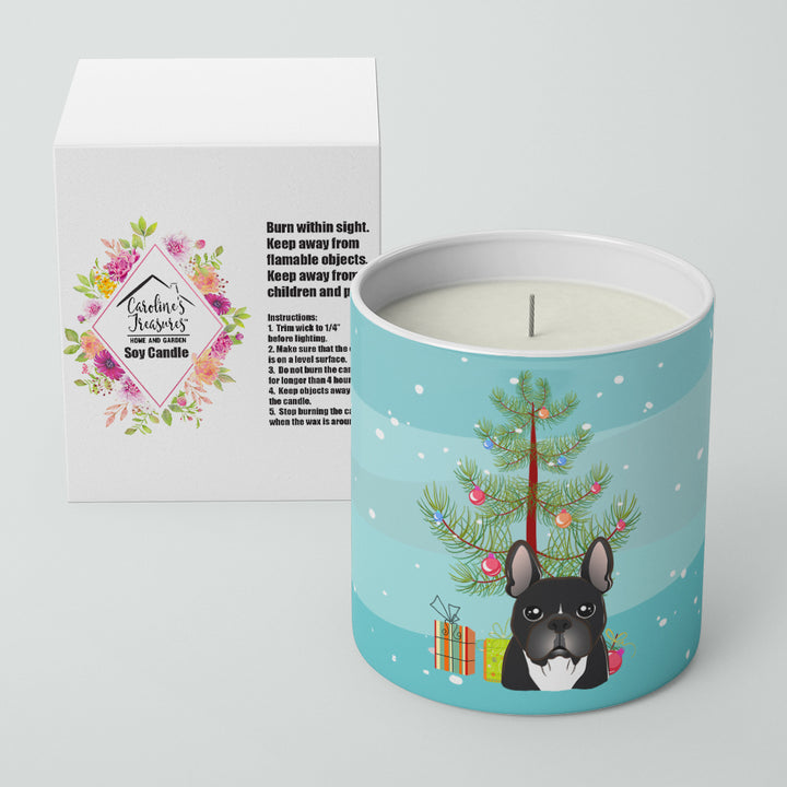 Christmas Tree and French Bulldog 10 oz Decorative Soy Candle Image 2