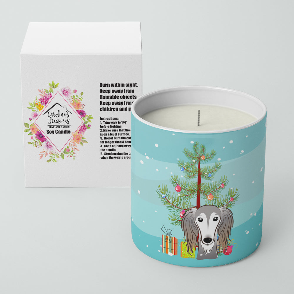 Christmas Tree and Saluki 10 oz Decorative Soy Candle Image 2