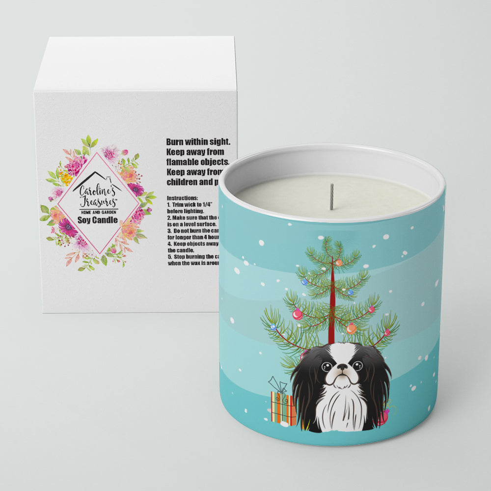 Christmas Tree and Japanese Chin 10 oz Decorative Soy Candle Image 2