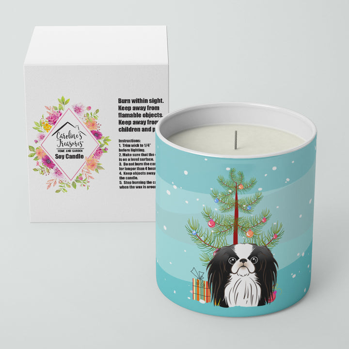 Christmas Tree and Japanese Chin 10 oz Decorative Soy Candle Image 2