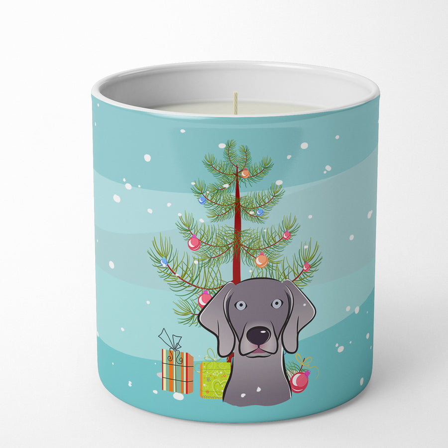 Christmas Tree and Weimaraner 10 oz Decorative Soy Candle Image 1