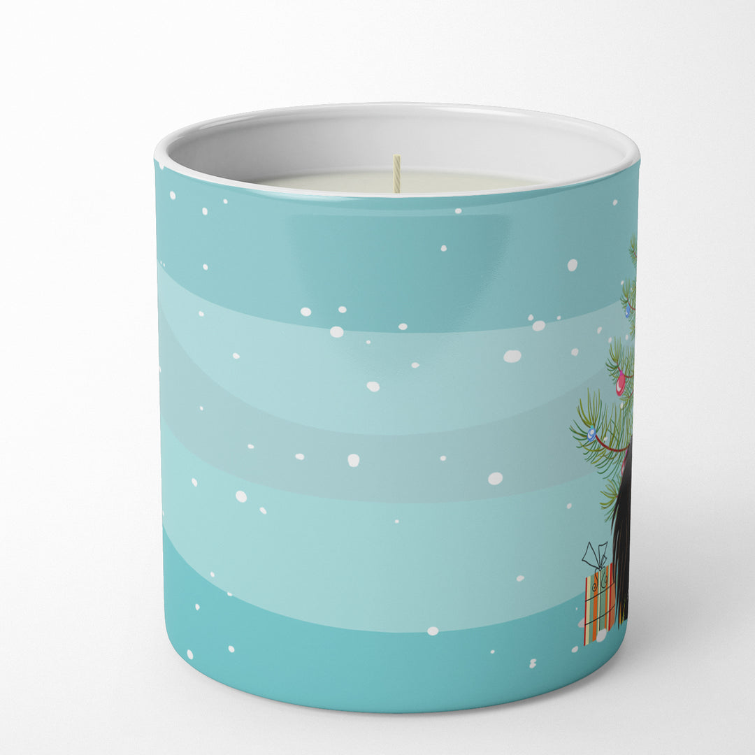 Christmas Tree and Japanese Chin 10 oz Decorative Soy Candle Image 3