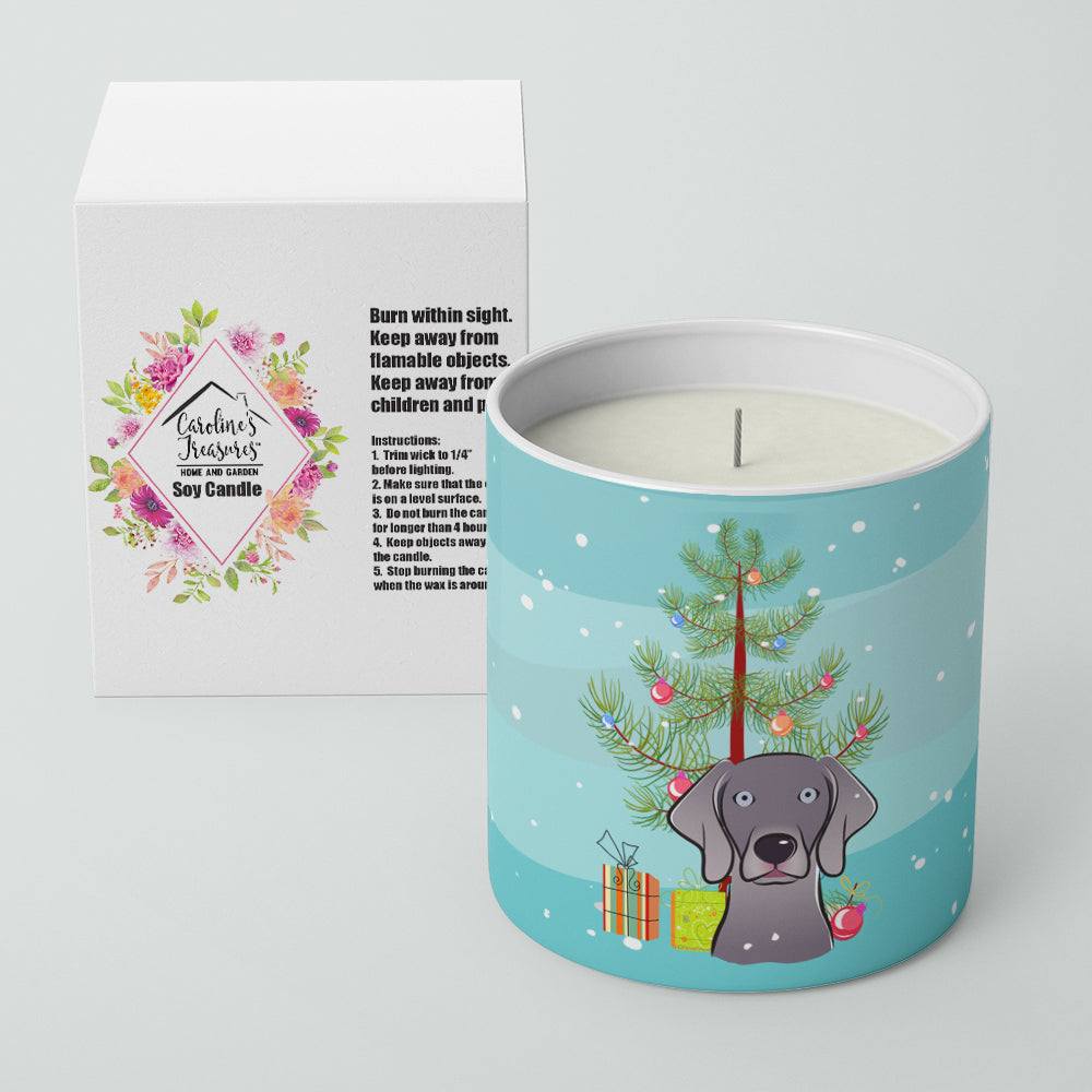 Christmas Tree and Weimaraner 10 oz Decorative Soy Candle Image 2