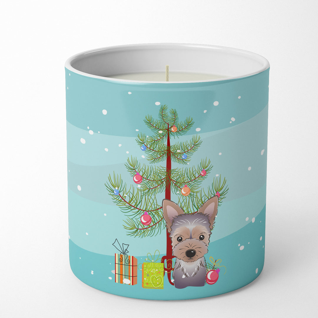 Christmas Tree and Yorkie Puppy 10 oz Decorative Soy Candle Image 4