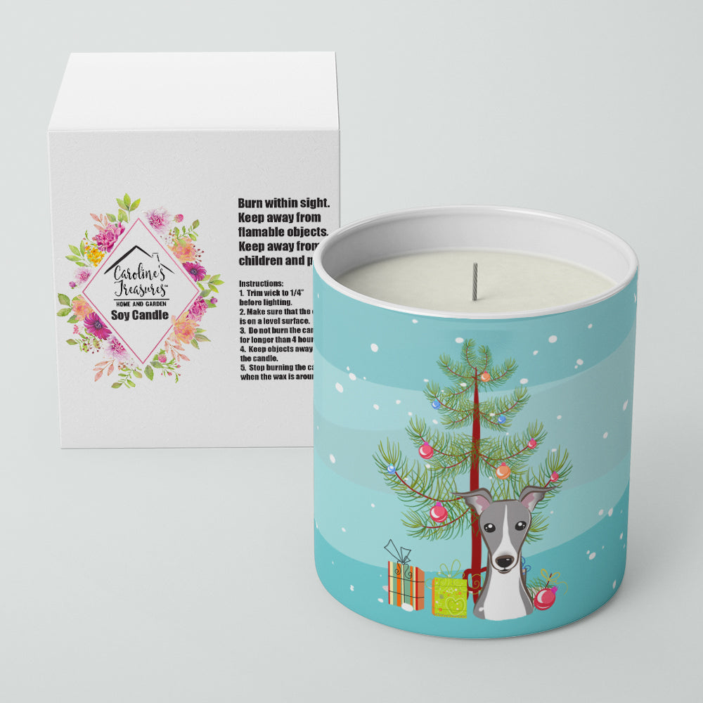 Christmas Tree and Italian Greyhound 10 oz Decorative Soy Candle Image 2