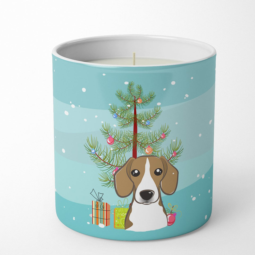 Christmas Tree and Beagle 10 oz Decorative Soy Candle Image 1