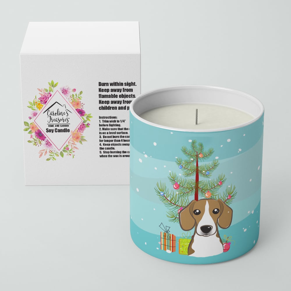 Christmas Tree and Beagle 10 oz Decorative Soy Candle Image 2