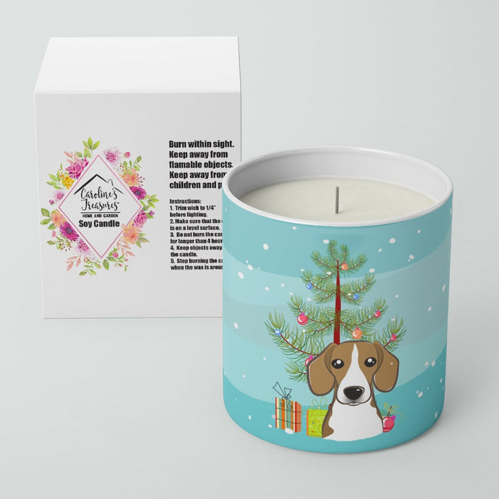 Christmas Tree and Beagle 10 oz Decorative Soy Candle Image 2