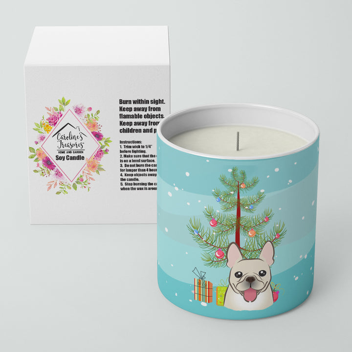 Christmas Tree and French Bulldog 10 oz Decorative Soy Candle Image 2