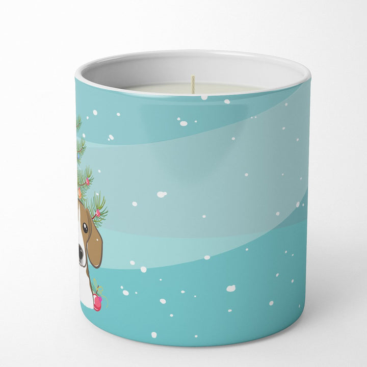 Christmas Tree and Beagle 10 oz Decorative Soy Candle Image 5