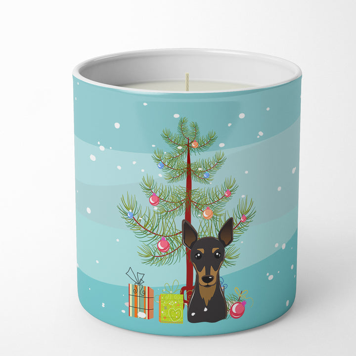 Christmas Tree and Min Pin 10 oz Decorative Soy Candle Image 4