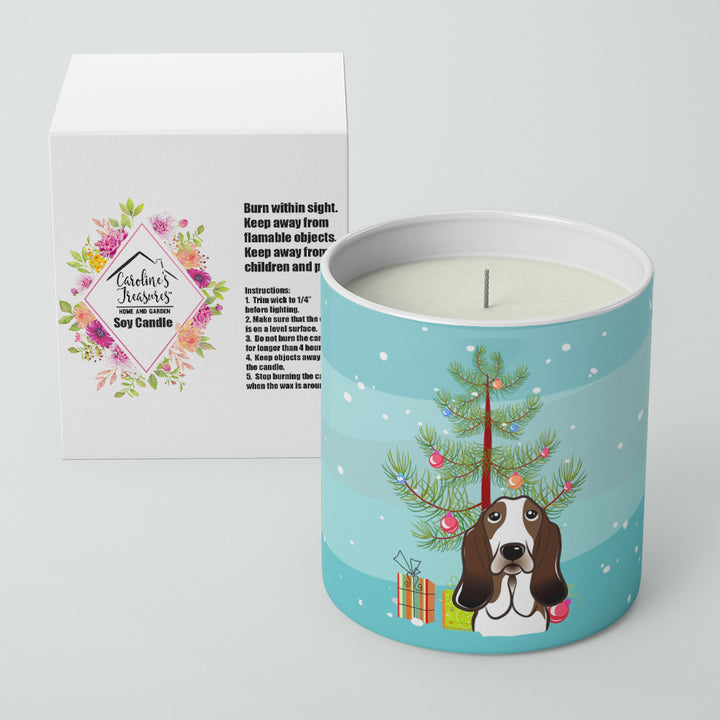 Christmas Tree and Basset Hound 10 oz Decorative Soy Candle Image 2