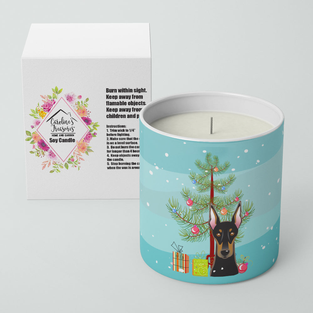 Christmas Tree and Doberman 10 oz Decorative Soy Candle Image 2