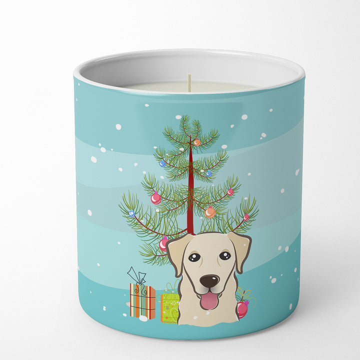 Christmas Tree and Golden Retriever 10 oz Decorative Soy Candle Image 1