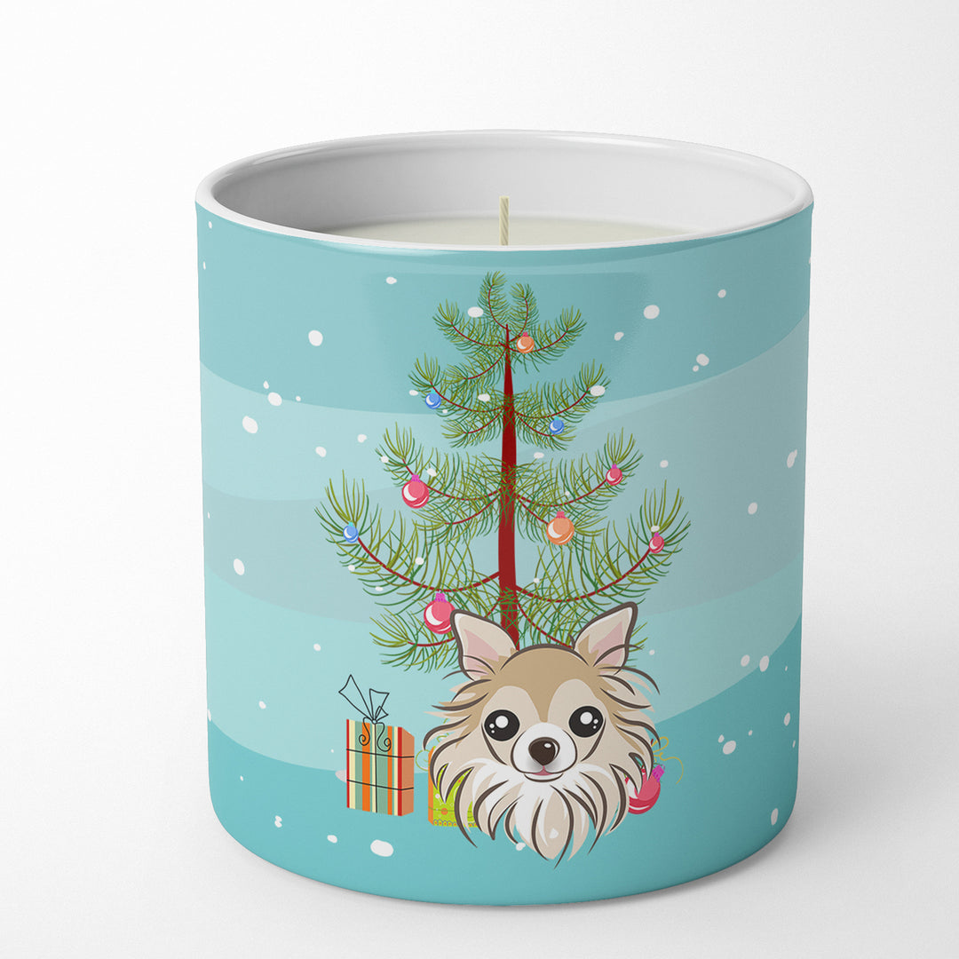 Christmas Tree and Chihuahua 10 oz Decorative Soy Candle Image 1