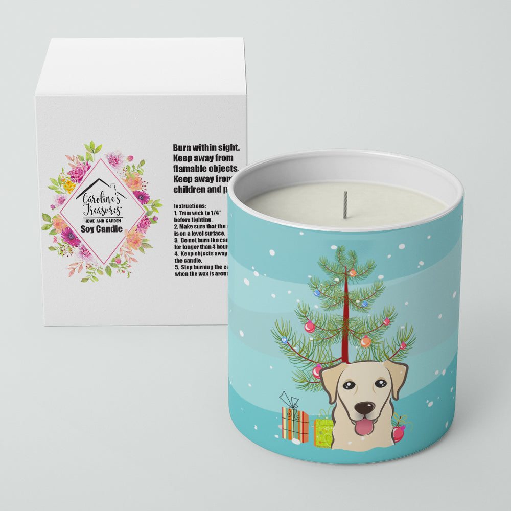 Christmas Tree and Golden Retriever 10 oz Decorative Soy Candle Image 2