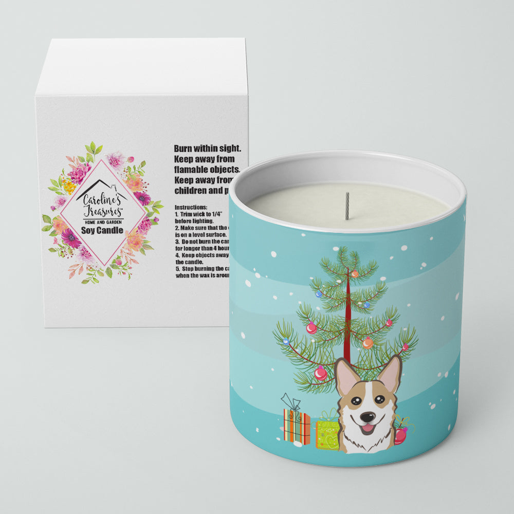 Christmas Tree and Sable Corgi 10 oz Decorative Soy Candle Image 2