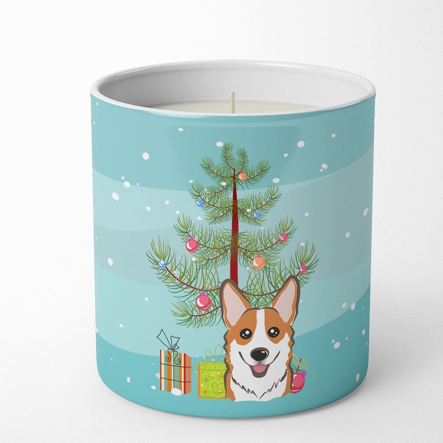 Christmas Tree and Red Corgi 10 oz Decorative Soy Candle Image 1