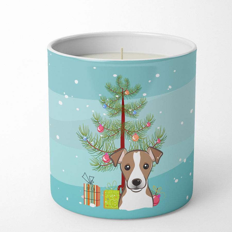 Christmas Tree and Jack Russell Terrier 10 oz Decorative Soy Candle Image 1