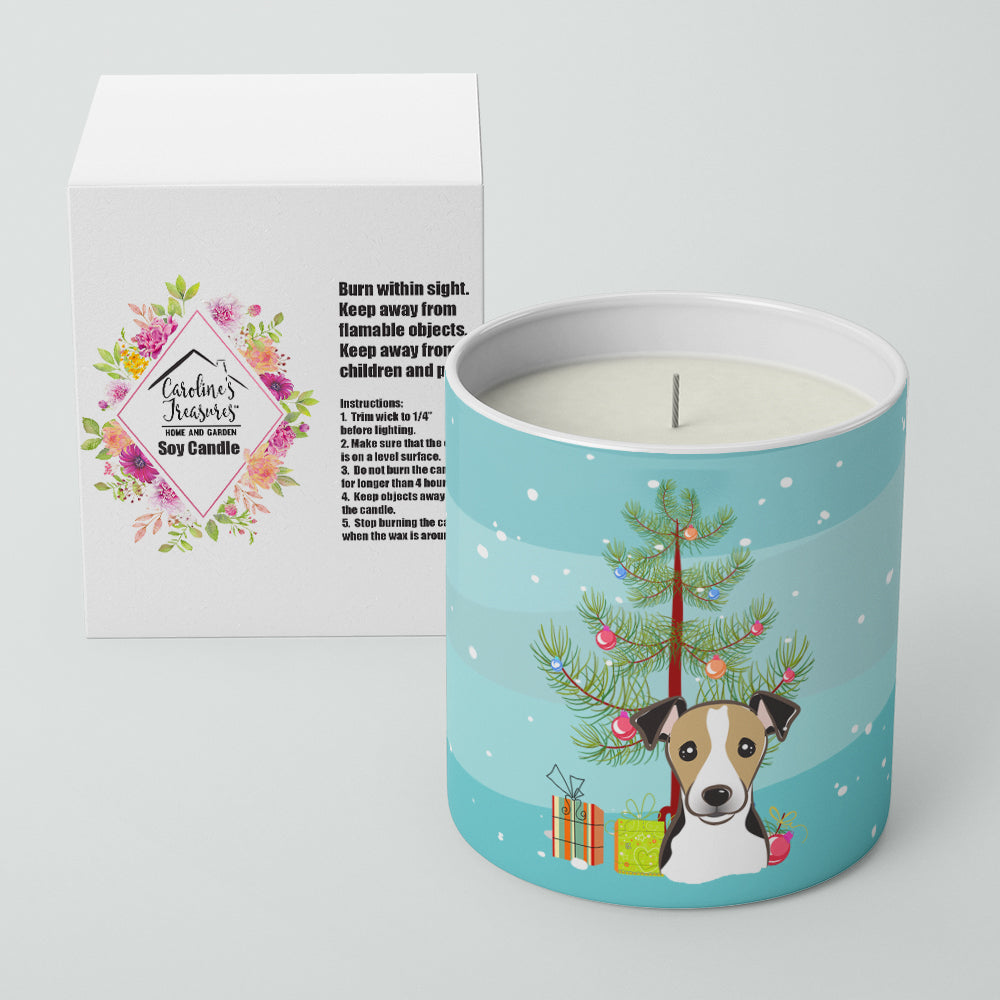 Christmas Tree and Jack Russell Terrier 10 oz Decorative Soy Candle Image 2