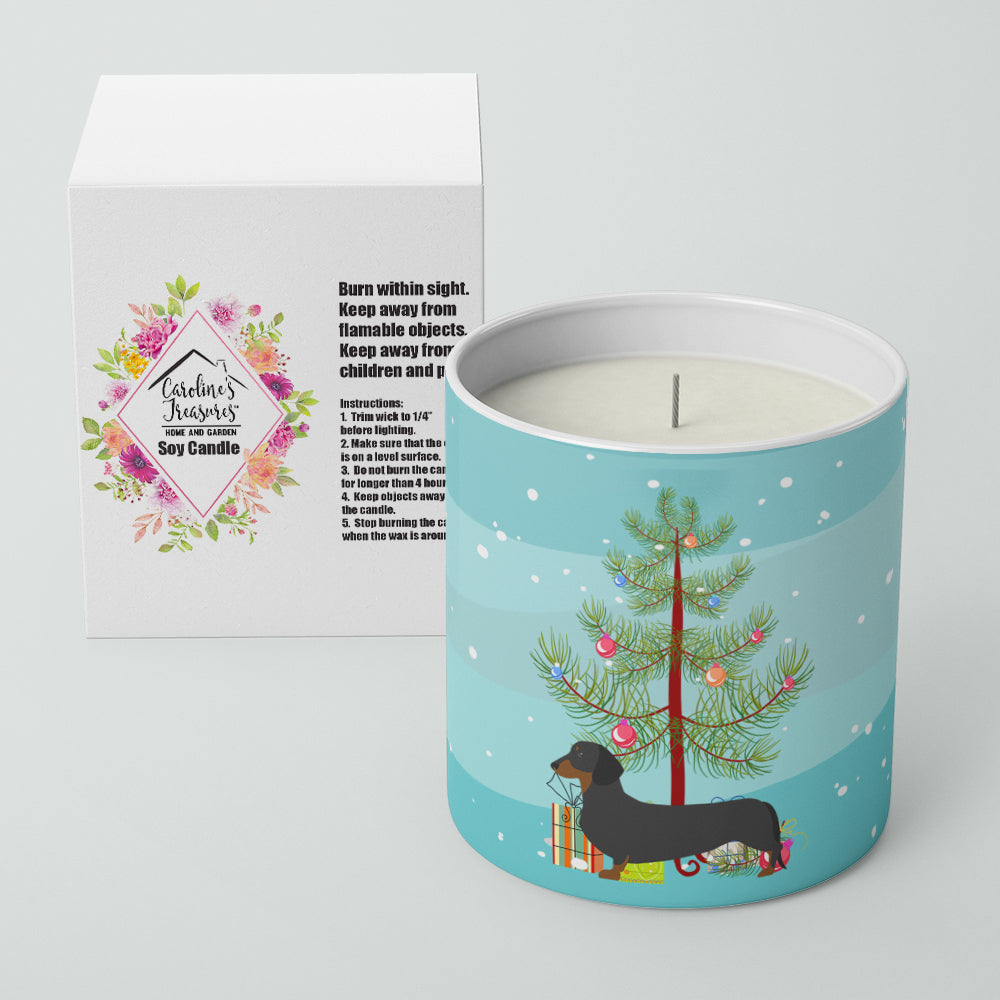 Dachshund Merry Christmas Tree 10 oz Decorative Soy Candle Image 2