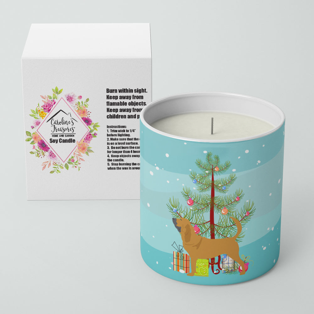 Bloodhound Merry Christmas Tree 10 oz Decorative Soy Candle Image 2