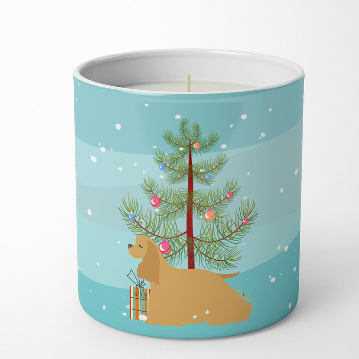 Cocker Spaniel Merry Christmas Tree 10 oz Decorative Soy Candle Image 1