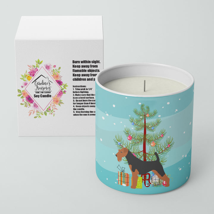 Welsh Terrier Merry Christmas Tree 10 oz Decorative Soy Candle Image 2