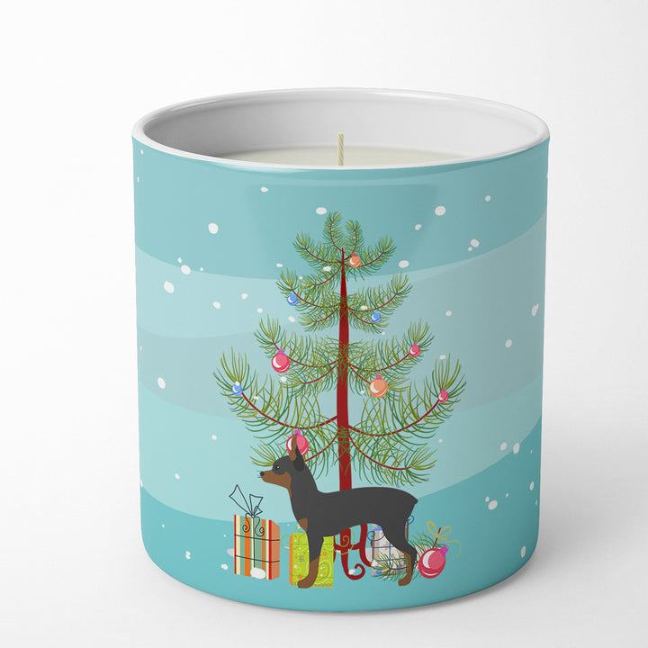 Toy Fox Terrier Merry Christmas Tree 10 oz Decorative Soy Candle Image 1