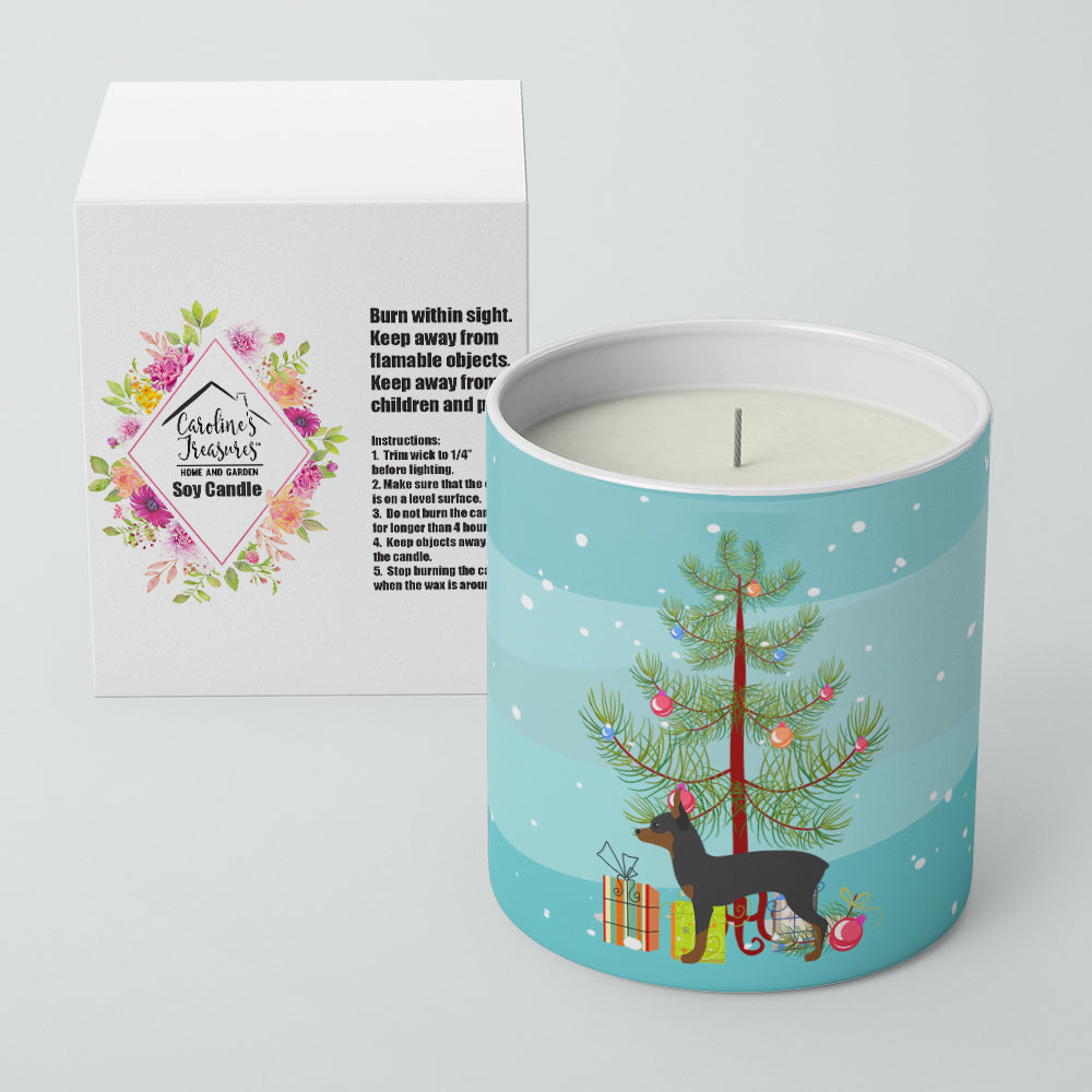 Toy Fox Terrier Merry Christmas Tree 10 oz Decorative Soy Candle Image 2