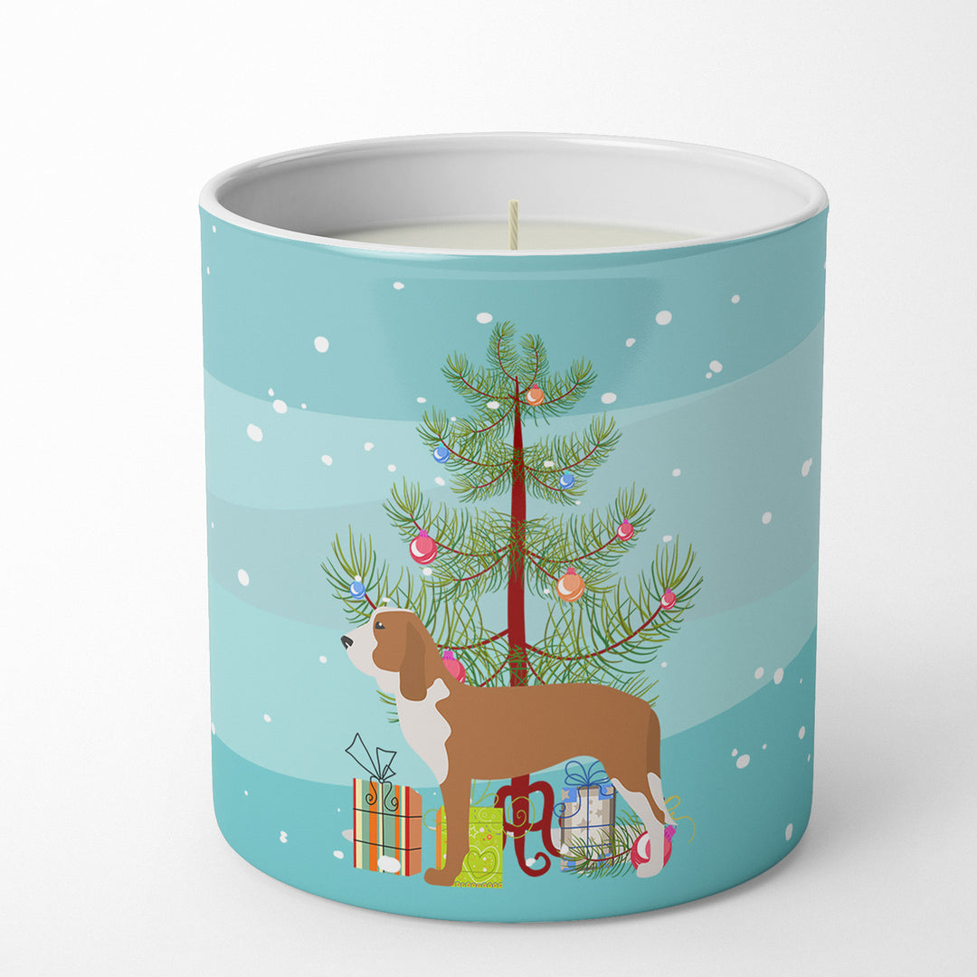 Spanish Hound Merry Christmas Tree 10 oz Decorative Soy Candle Image 1