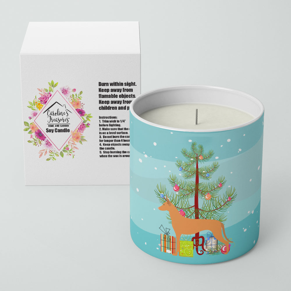 Pharaoh Hound Merry Christmas Tree 10 oz Decorative Soy Candle Image 2