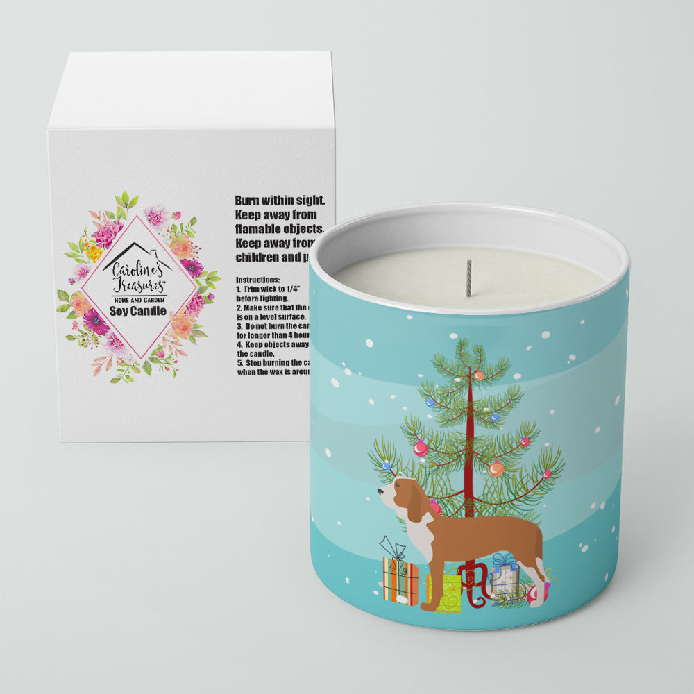 Spanish Hound Merry Christmas Tree 10 oz Decorative Soy Candle Image 2