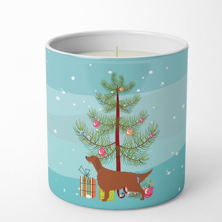 Irish Setter Merry Christmas Tree 10 oz Decorative Soy Candle Image 1