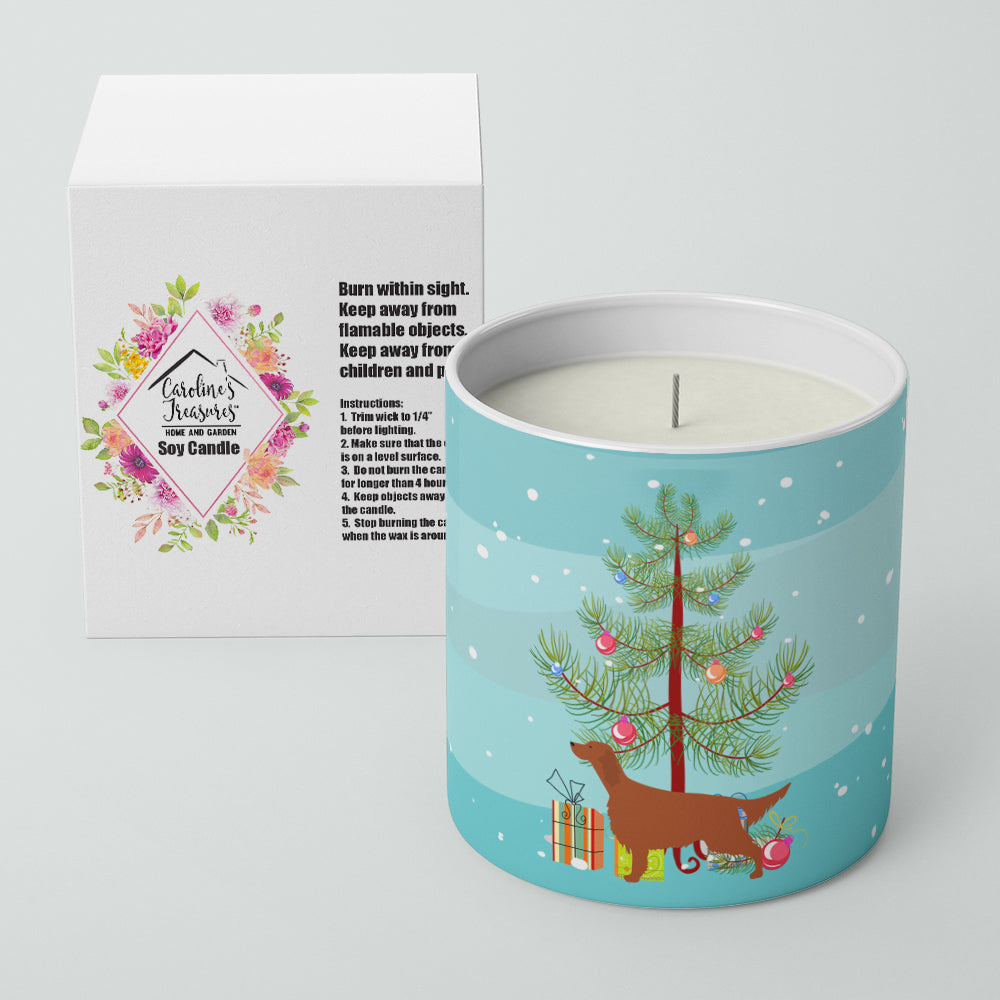 Irish Setter Merry Christmas Tree 10 oz Decorative Soy Candle Image 2