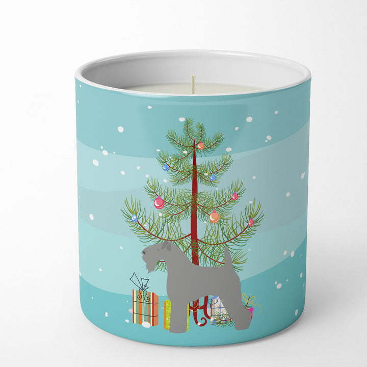 Kerry Blue Terrier Merry Christmas Tree 10 oz Decorative Soy Candle Image 1