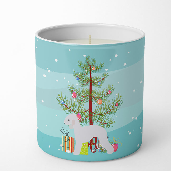 Bedlington Terrier Merry Christmas Tree 10 oz Decorative Soy Candle Image 4