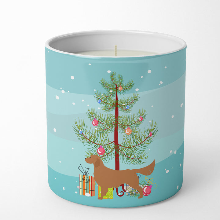 Golden Retriever Merry Christmas Tree 10 oz Decorative Soy Candle Image 1