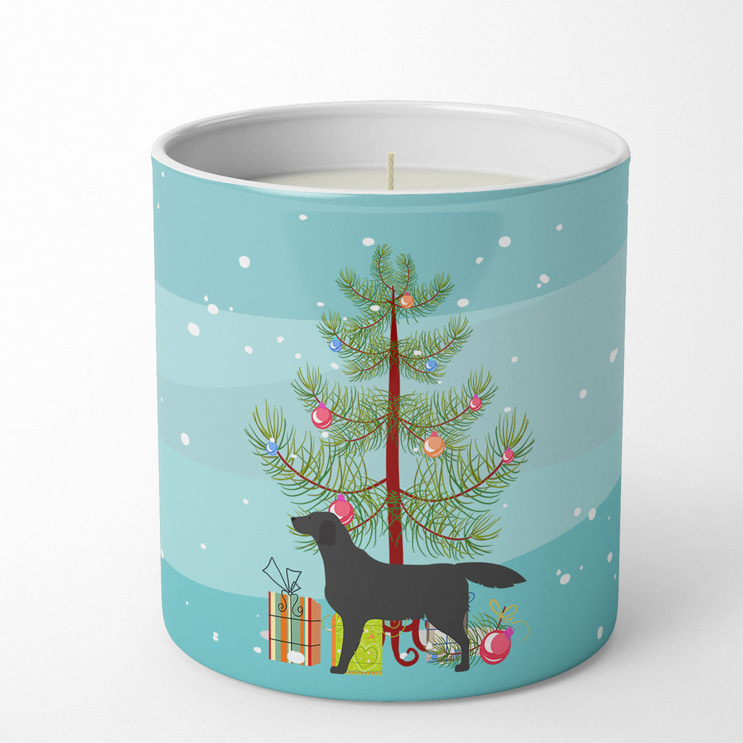 Black Labrador Retriever Merry Christmas Tree 10 oz Decorative Soy Candle Image 1