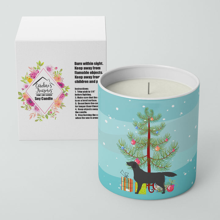 Black Labrador Retriever Merry Christmas Tree 10 oz Decorative Soy Candle Image 2