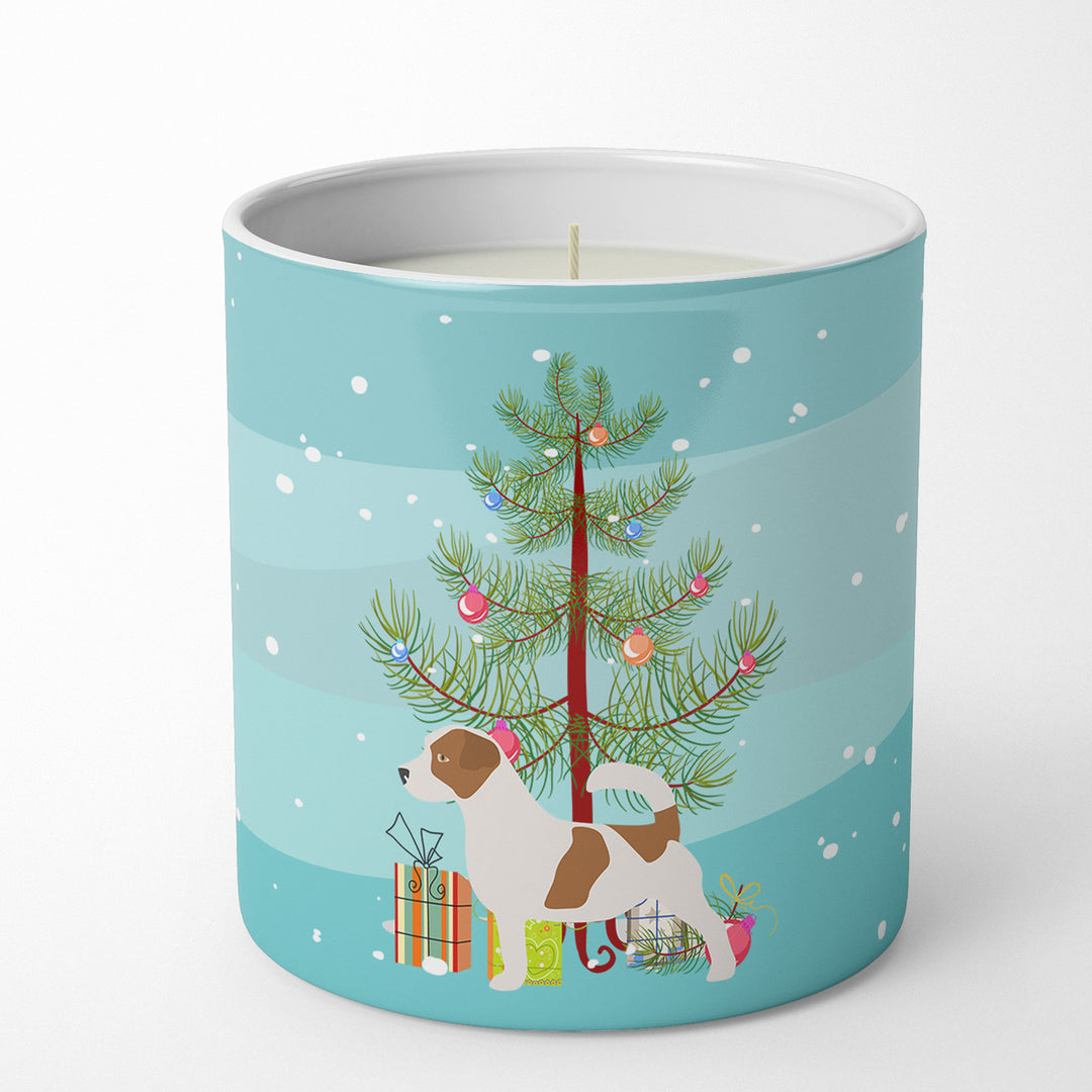 Jack Russell Terrier Merry Christmas Tree 10 oz Decorative Soy Candle Image 1