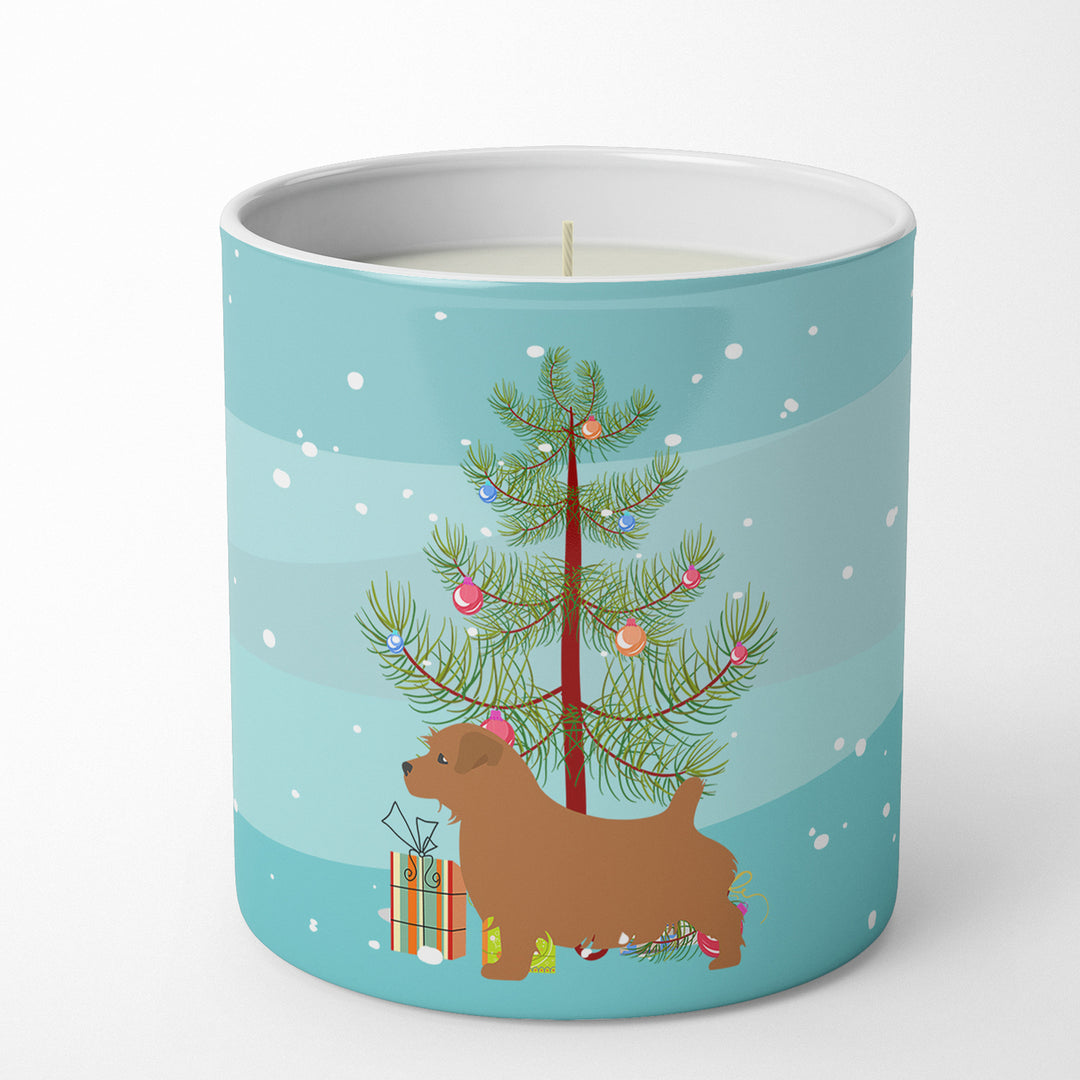 Norfolk Terrier Merry Christmas Tree 10 oz Decorative Soy Candle Image 1