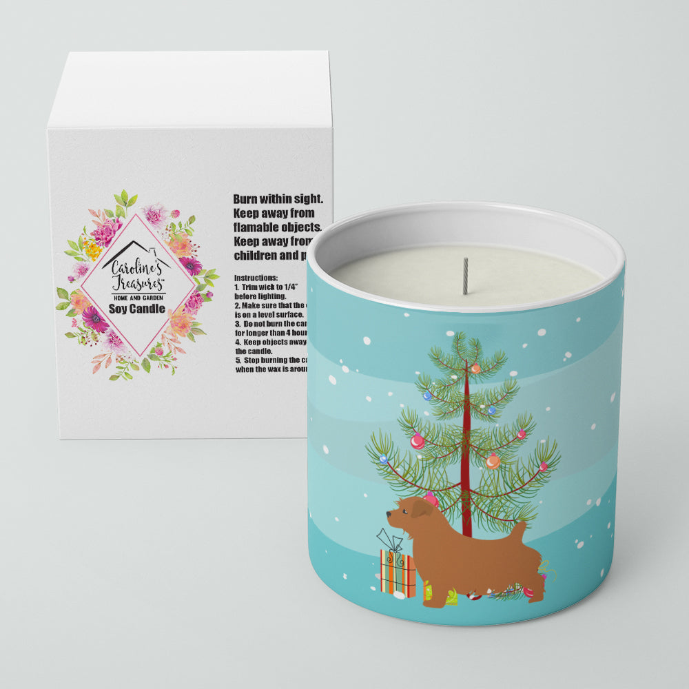 Norfolk Terrier Merry Christmas Tree 10 oz Decorative Soy Candle Image 2