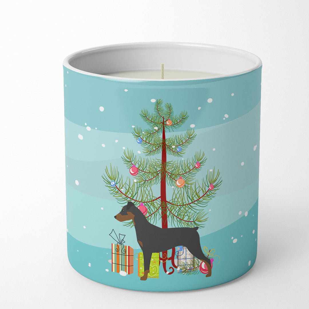 German Pinscher Merry Christmas Tree 10 oz Decorative Soy Candle Image 1