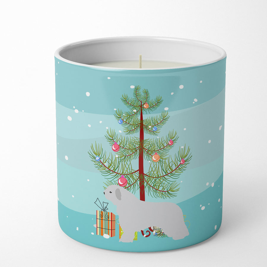 Spanish Water Dog Merry Christmas Tree 10 oz Decorative Soy Candle Image 1